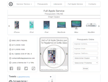 Tablet Screenshot of fullappleservice.com